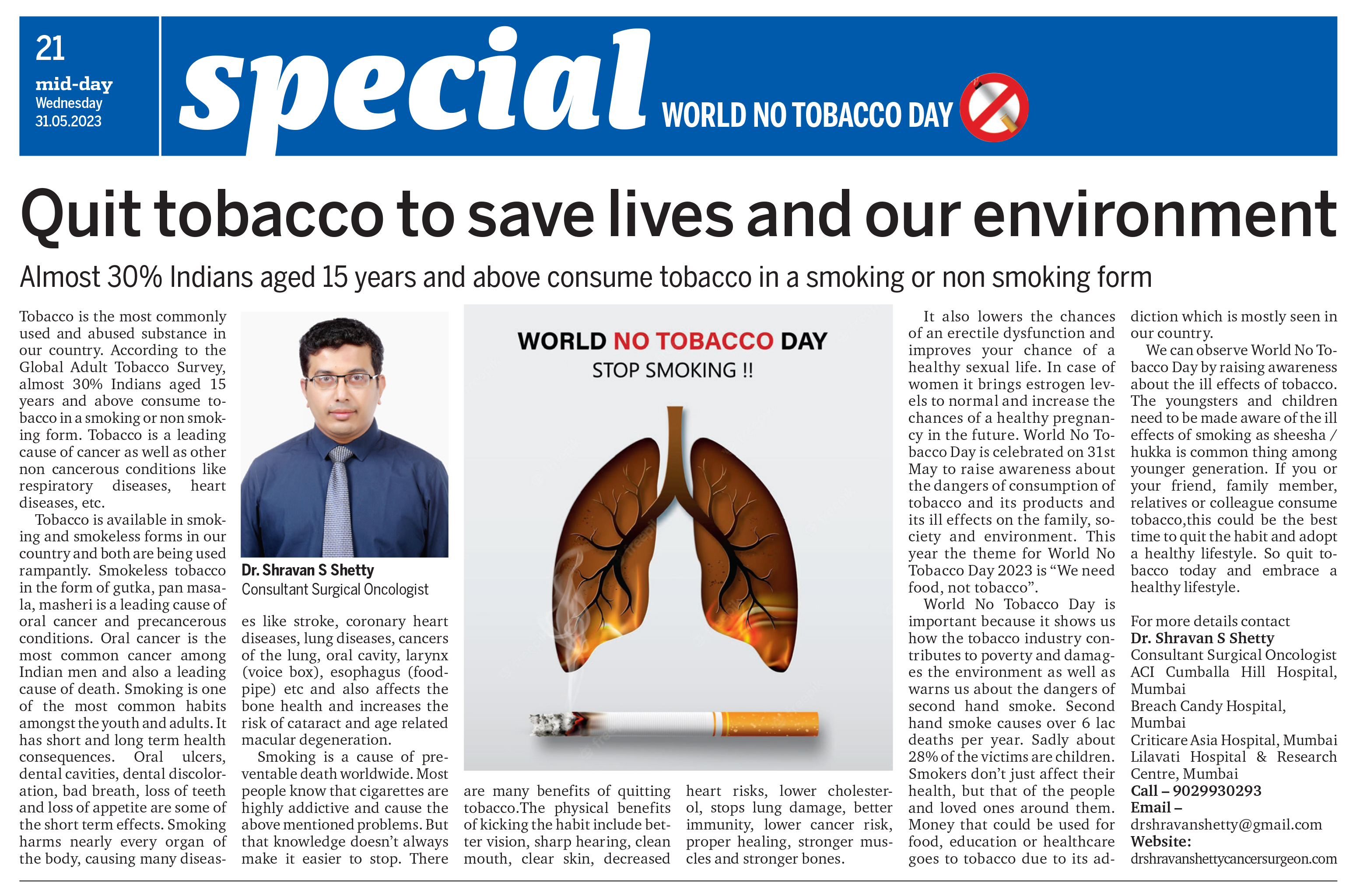 Quit Tobacco Article
